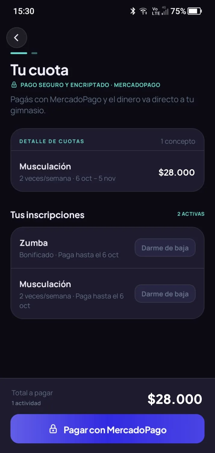 App del socio: Paga desde el celular