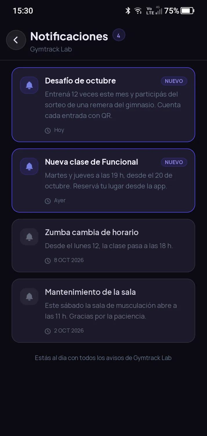 App del socio: Notificaciones a tus socios, en tiempo real